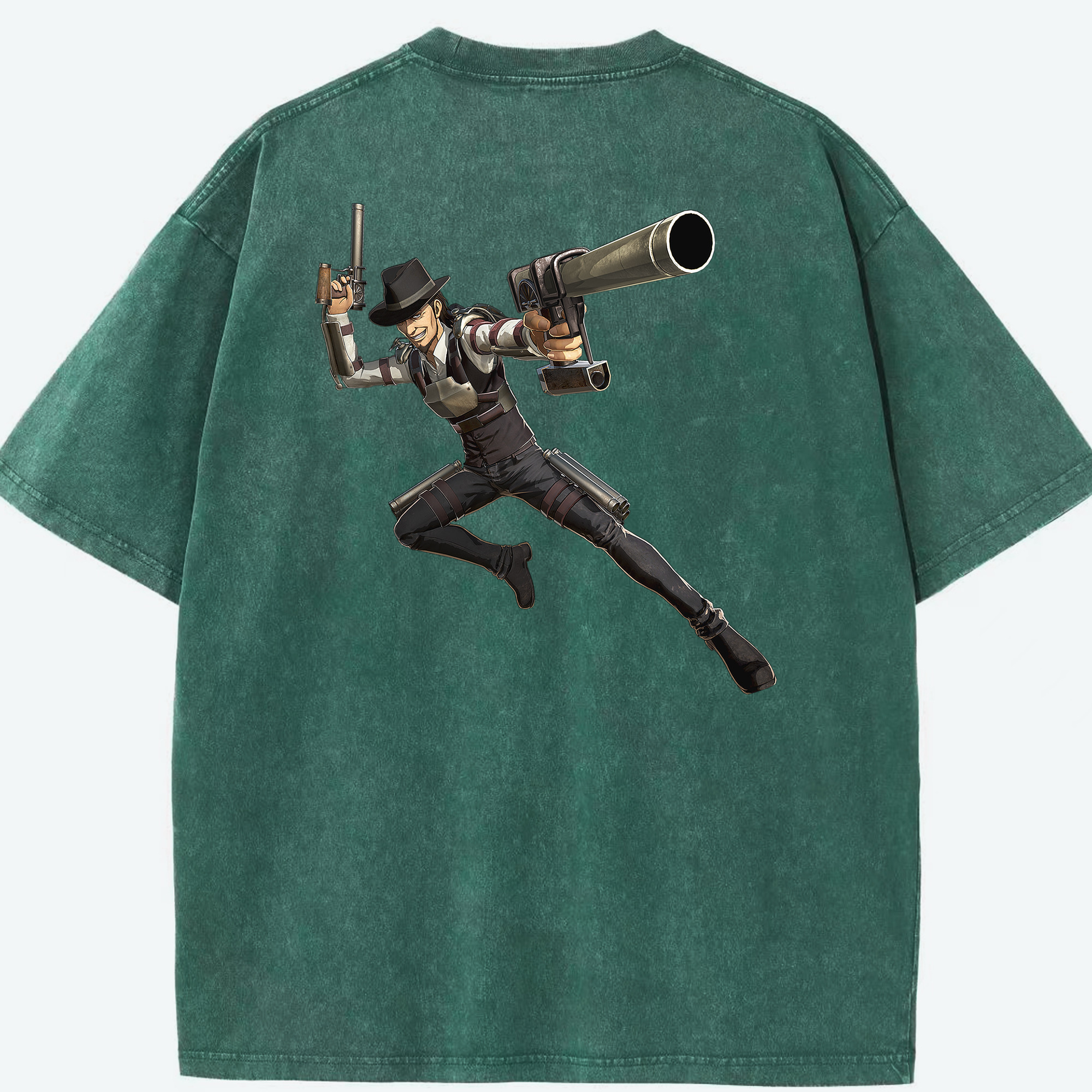 （画像用） 進撃の巨人 Attack on Titan 綿100% ヴィンテージ風 半袖Tシャツ（背面プリント）